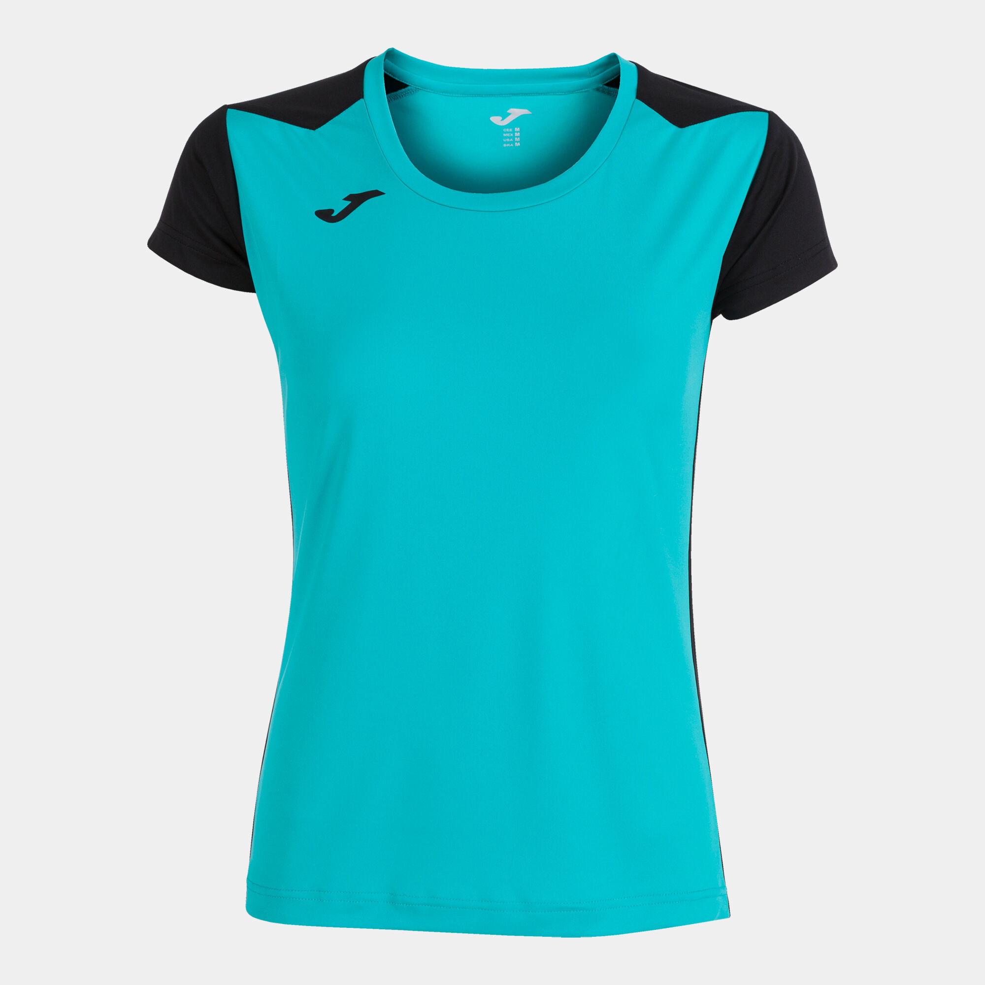 MAILLOT MANCHES COURTES FEMME RECORD II TURQUOISE NOIR