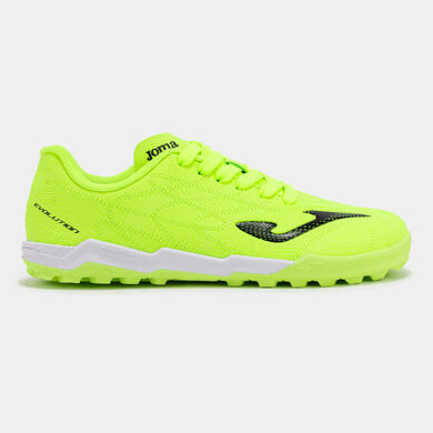 Botas fútbol Evolution Jr Barefoot 25 moqueta - turf junior verde flúor