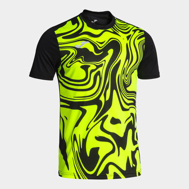 Maglia a manica corta uomo Lion II nero giallo fluorescente
