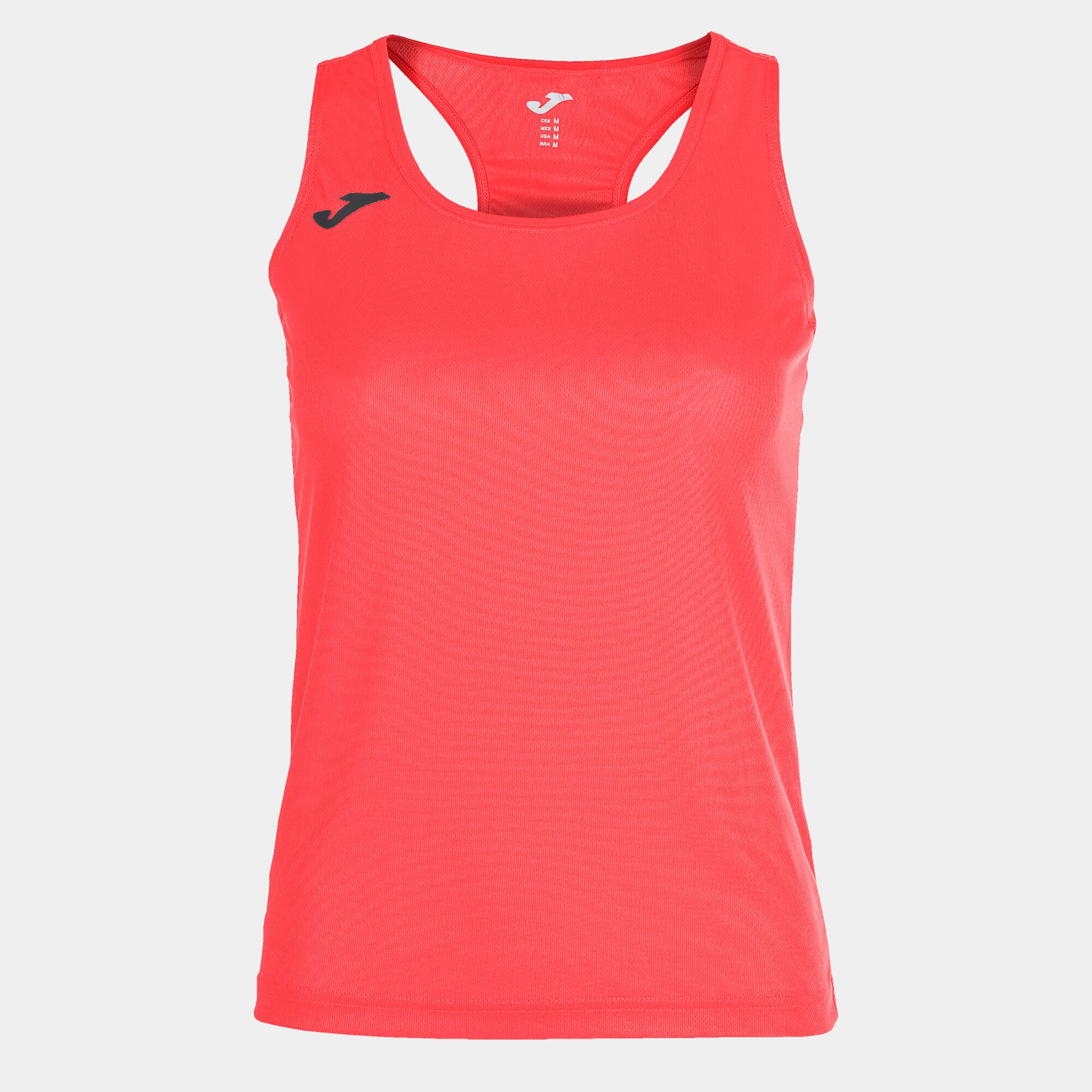 Schulterriemen-shirt frau Siena II neon-korallenrot