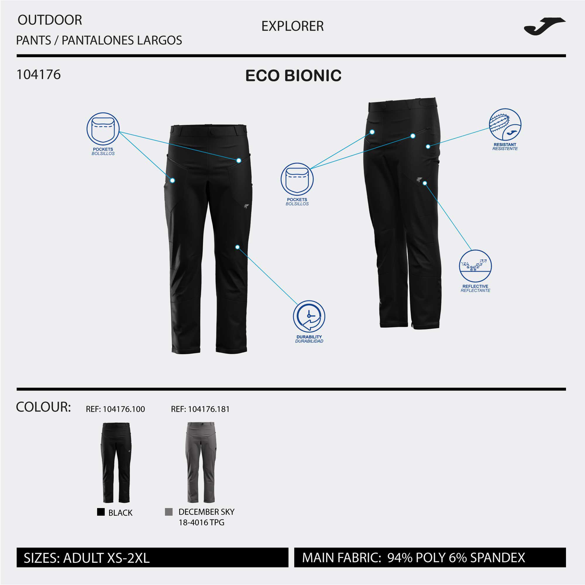 Longs pants man Explorer black | JOMA®