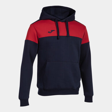 Camisola com capuz homem Crew V azul marinho vermelho