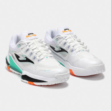 Sapatilhas Slam Men 25 unissexo branco azul-turquesa