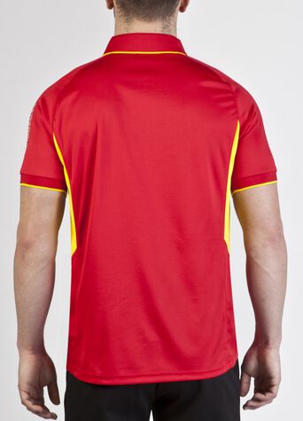 red yellow polo shirts