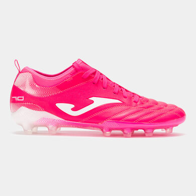 Botas fútbol Numero-10 25 terreno firme FG rosa