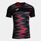 Shirt short sleeve man Performance black red