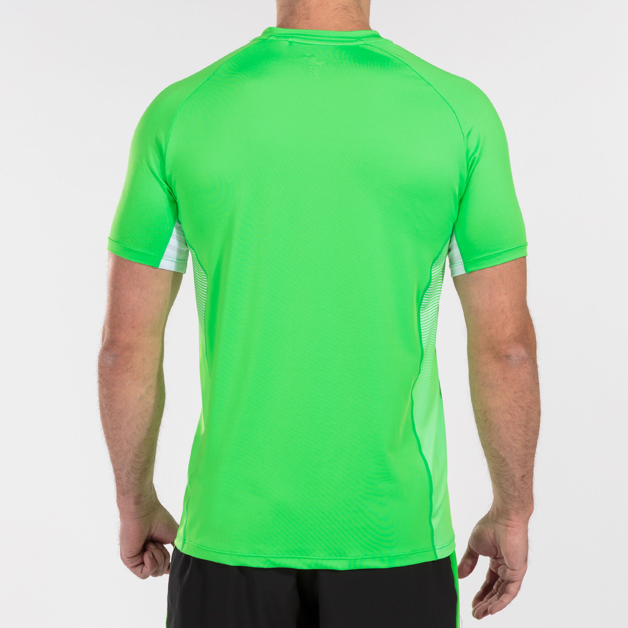 Shirt short sleeve man Elite VII fluorescent green white