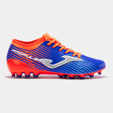 Botas fútbol Propulsion Cup 23 césped artificial AG royal naranja flúor