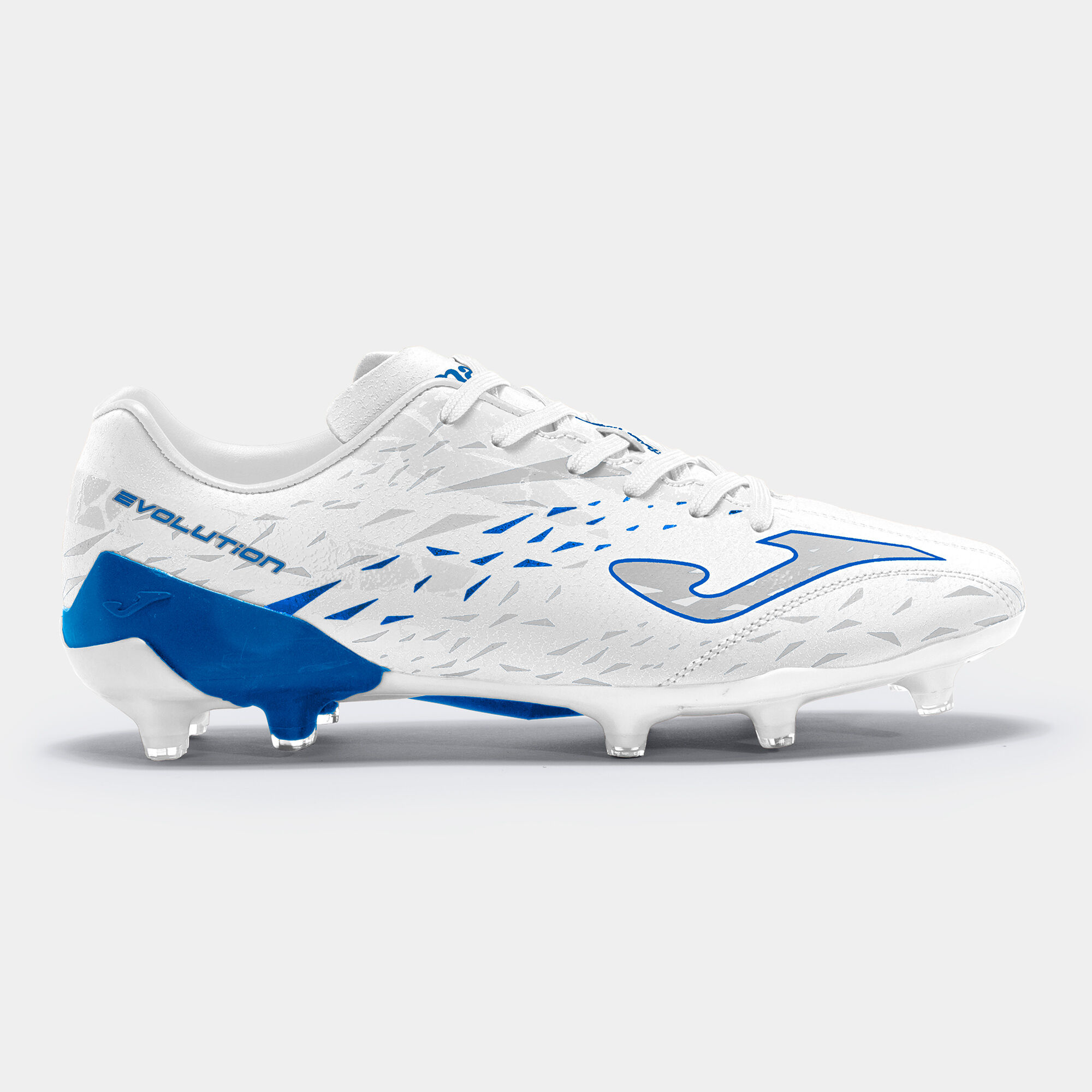 Football boots Evolution Cup 23 firm ground FG white royal blue