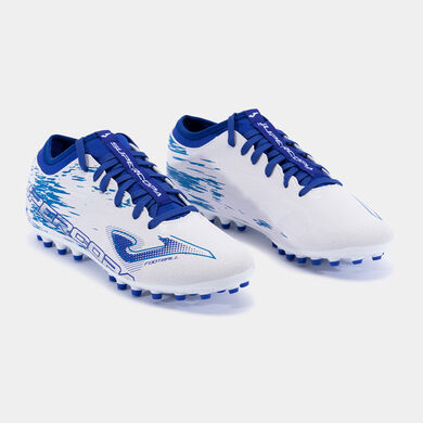 Botas fútbol Supercopa 23 césped artificial AG blanco royal