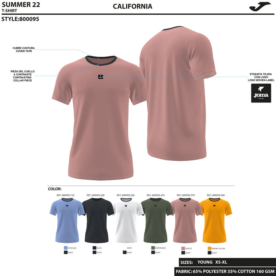 CAMISETA MANGA CORTA CALIFORNIA