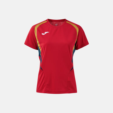Camiseta manga corta mujer Championship 20 rojo dark navy