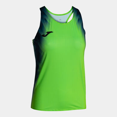 Camiseta tirantes mujer Elite XI verde flúor marino
