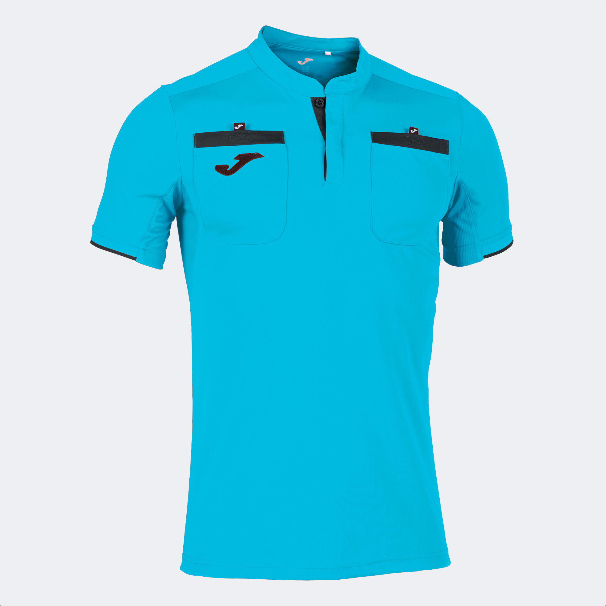 Shirt short sleeve man Referee fluorescent turquoise