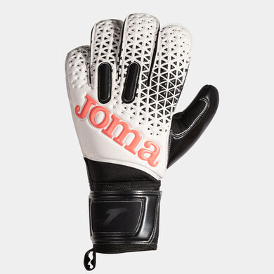 Guanti portiere calcio Premier bianco nero corallo fluorescente