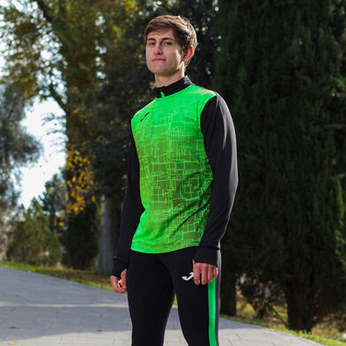 Sweatshirt mann Elite VIII schwarz neongrün