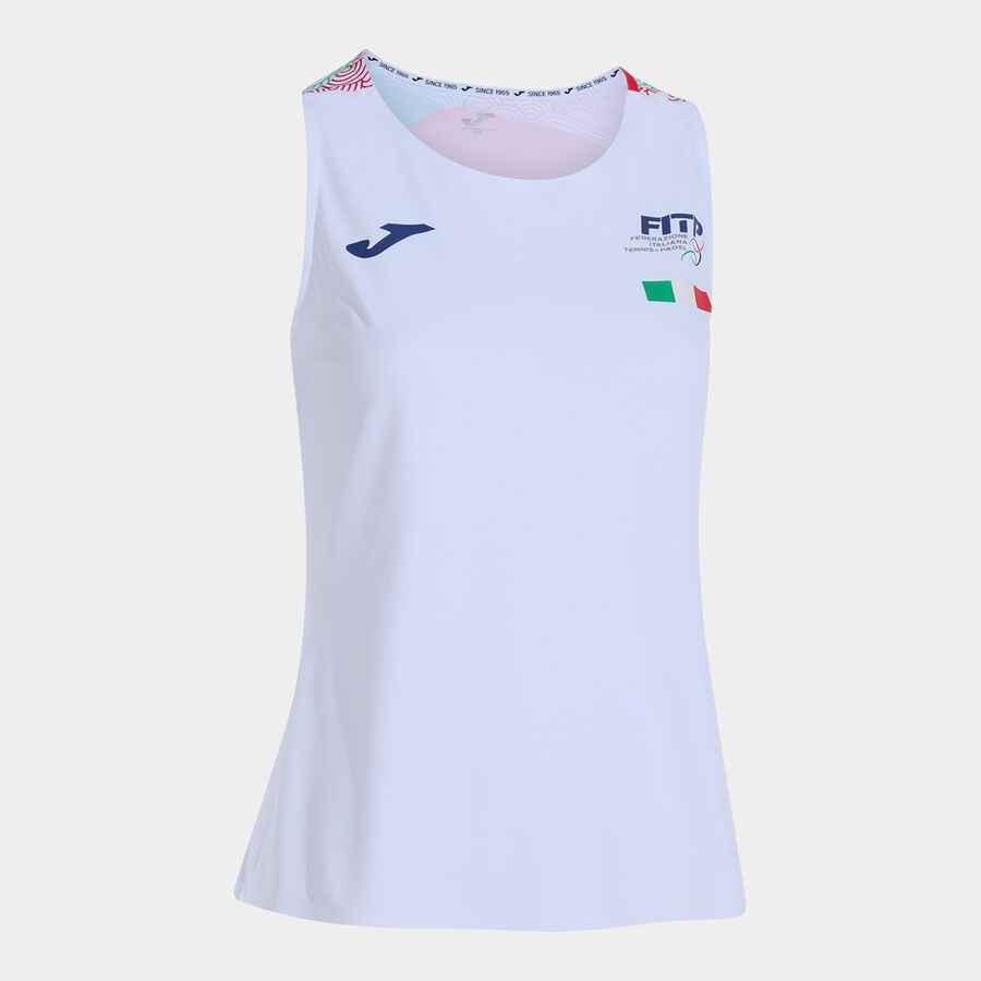 CAMISETA SIN MANGAS MUJER COMP. OFI. FED. ITALIA TENIS Y PADEL