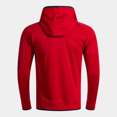 Hooded sweater man Combi Premium red dark navy