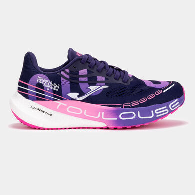 Zapatillas running R.2000 25 Toulouse Métropole Run Experience unisex morado rosa