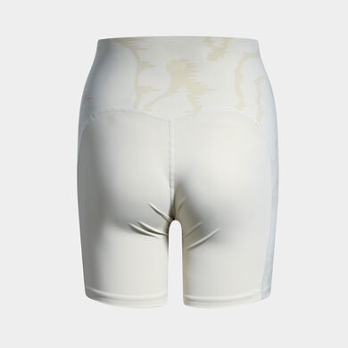 Mallas cortas mujer Indoor Gym beige naranja