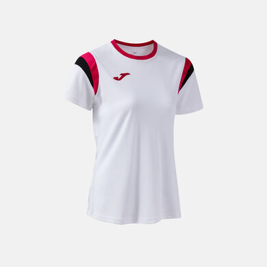 Camiseta manga corta mujer Terra blanco fucsia