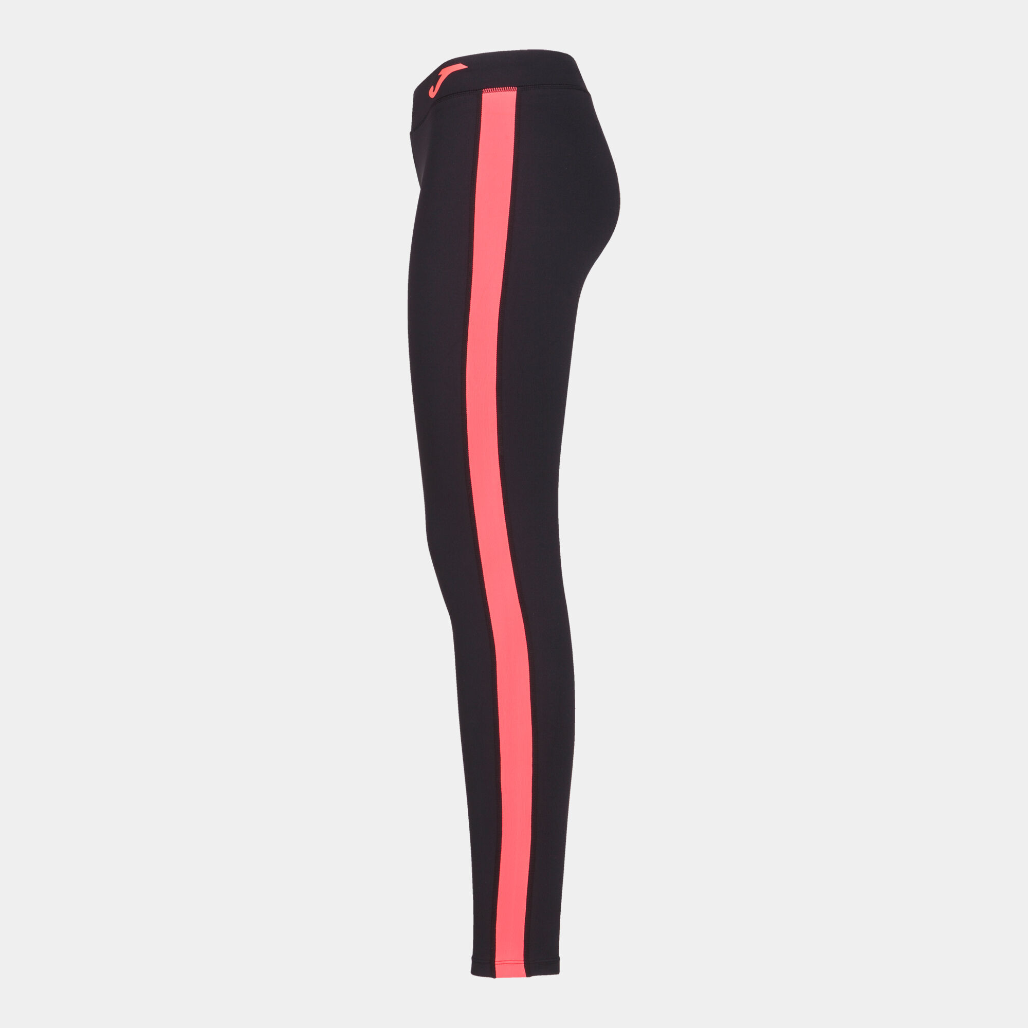 Long tights woman Ascona black fluorescent coral
