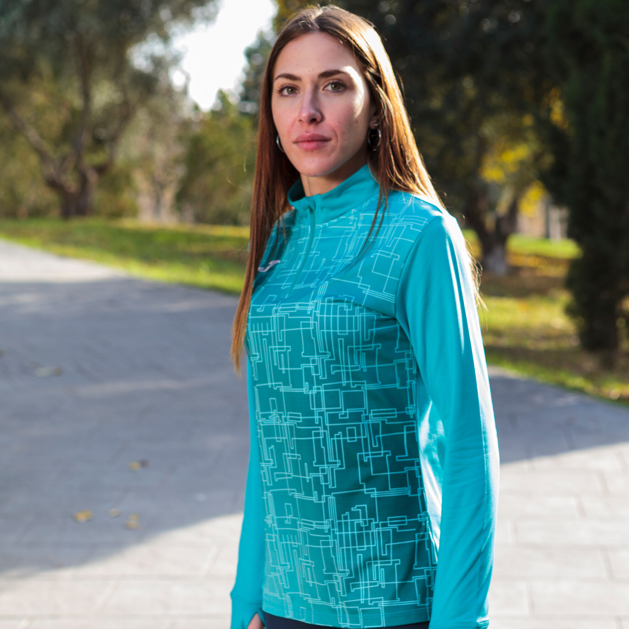 Sweatshirt woman Elite VIII turquoise