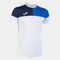 Shirt short sleeve man Crew V white royal blue