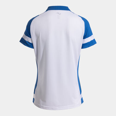 Polo manga corta mujer Lider blanco royal