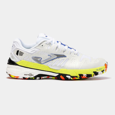 Chaussures T.Slam 23 terre battue homme blanc vert citron