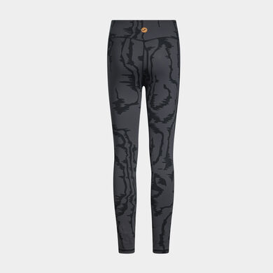Mallas largas mujer Indoor Gym negro naranja