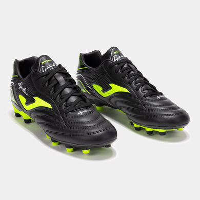 Botas fútbol Aguila 25 terreno firme FG negro amarillo