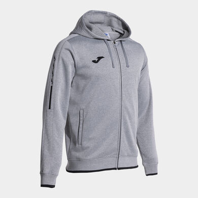 Hooded jacket man Olimpiada melange gray black