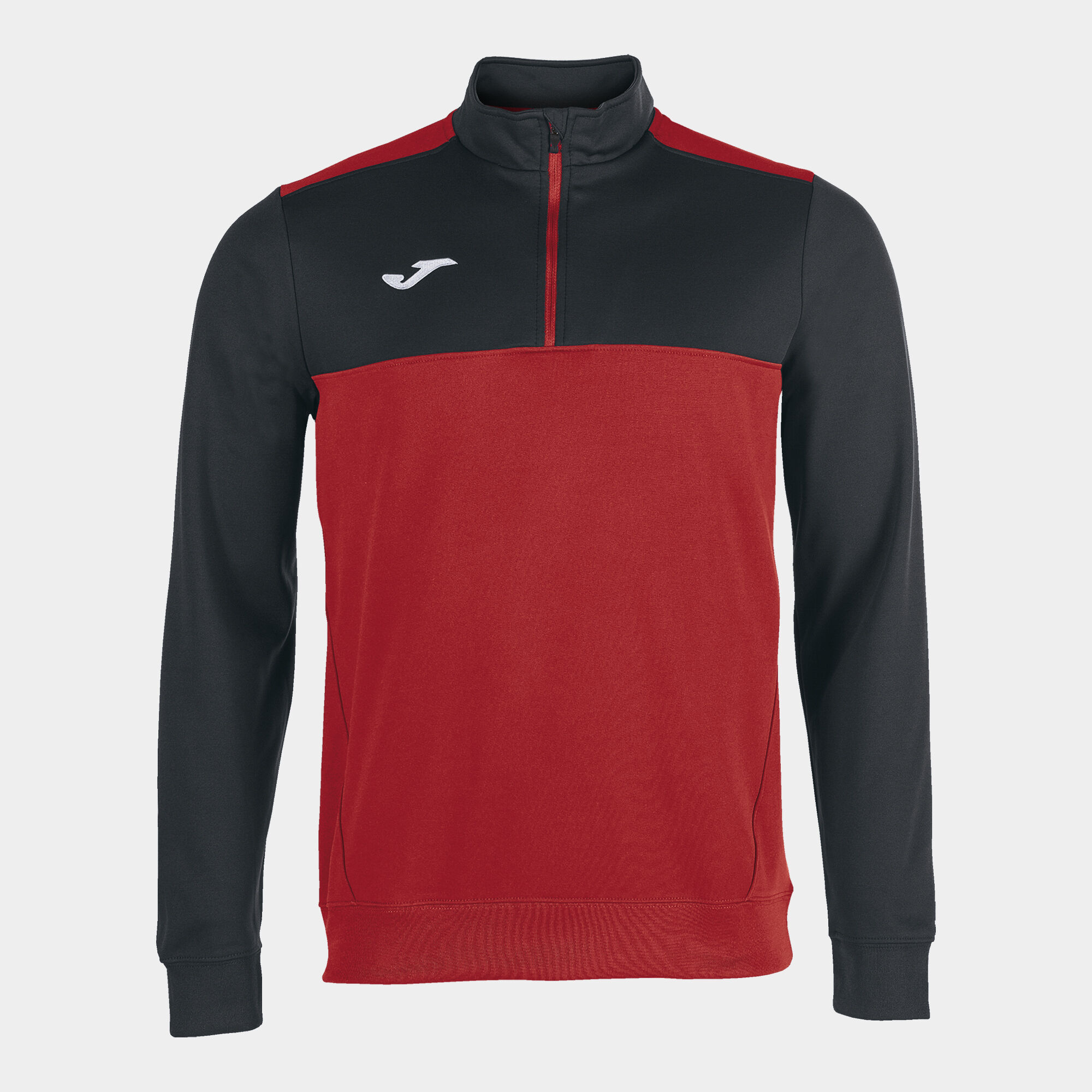 Sudadera roja con best sale negro