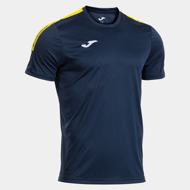 Tricou cu m&acirc;necă scurtă bărbaȚi Olimpiada bleumarin galben