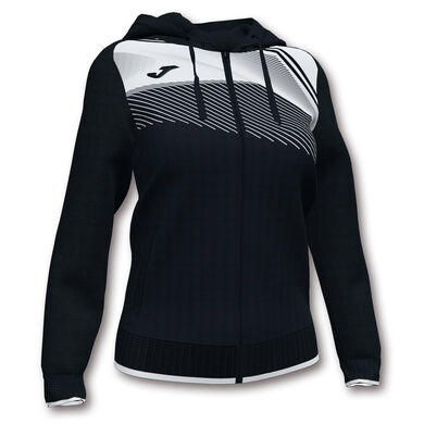 CASACO COM CAPUZ MULHER SUPERNOVA II PRETO BRANCO