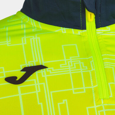 Sudadera mujer Elite VIII marino amarillo flúor
