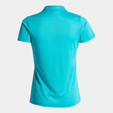 Polo manica corta donna Hobby turchese fluorescente