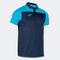 Polo manica corta uomo Hobby II blu navy turchese fluorescente