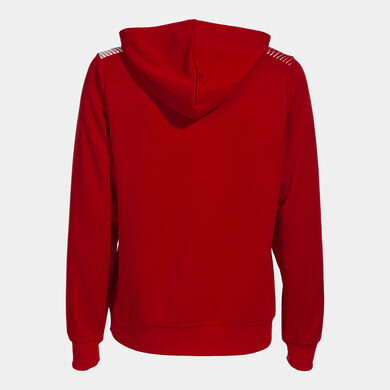 Giacca con cappuccio donna Eco Supernova rosso bianco