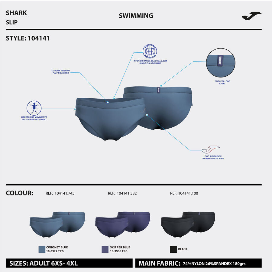 SLIP DE BA&Ntilde;O SHARK