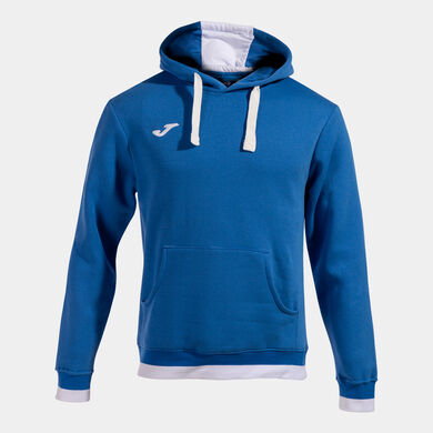 Hooded sweater man Confort II royal blue white