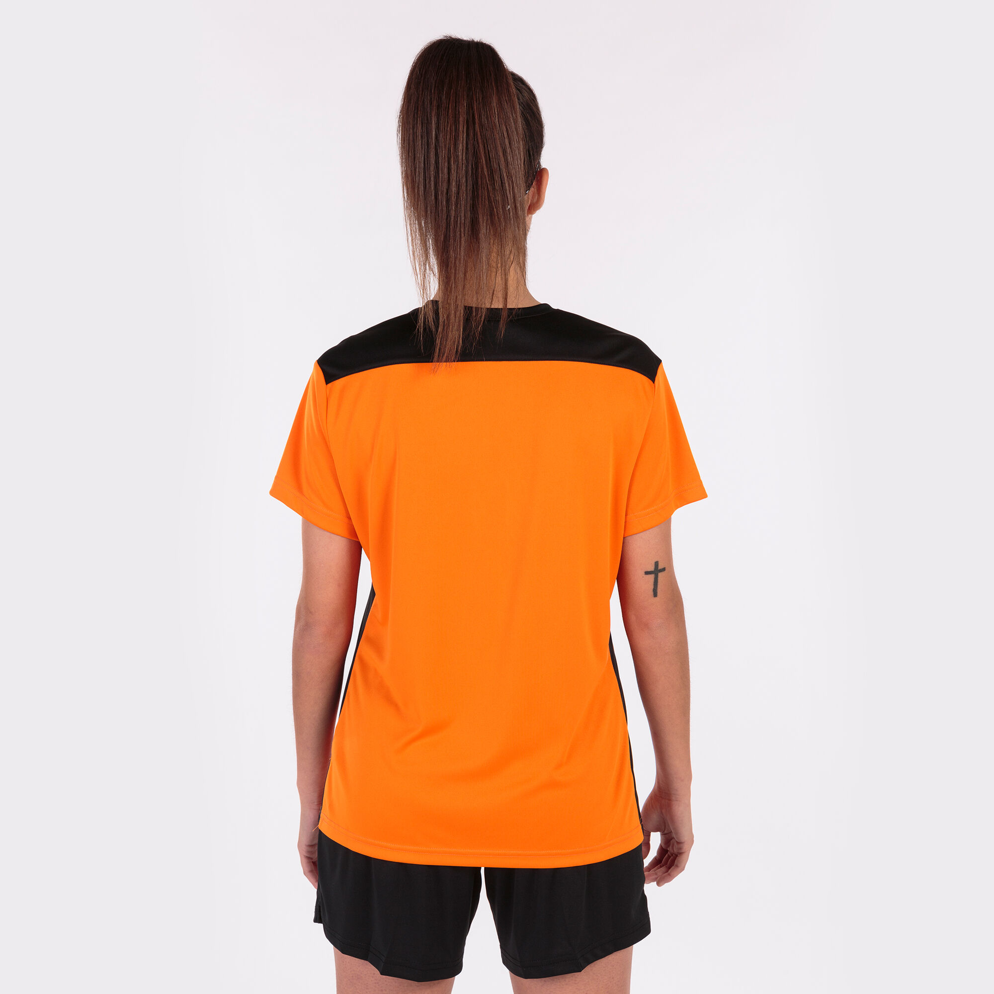 Koszulka z krótkim rękawem kobiety Championship VI pomaranczowy czarny