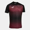 Camiseta manga corta hombre Tiger V negro burdeos