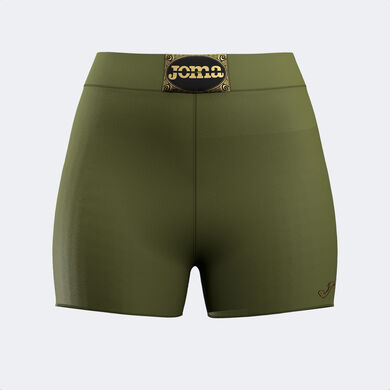 Short tights woman combat green