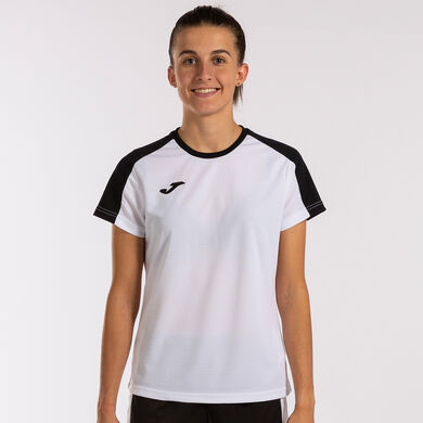 Maglia a manica corta donna Eco Championship bianco nero