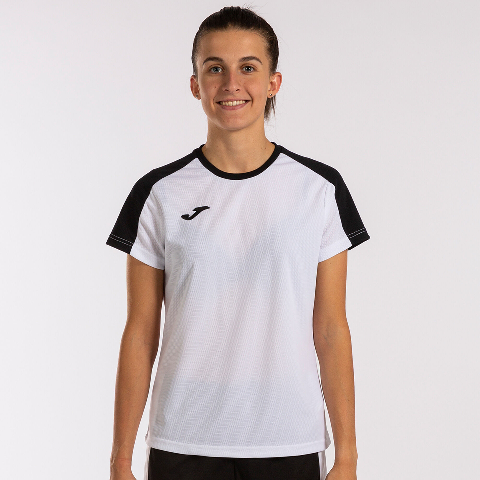 Koszulka z krótkim rękawem kobiety Eco Championship bialy czarny