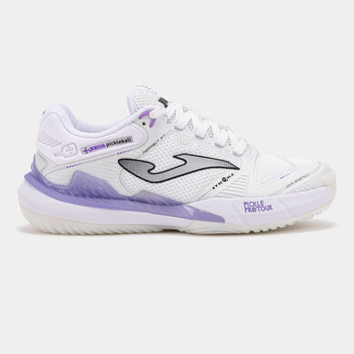 Obuwie sportowe pickleball P.Stroke Lady 26 ceglana mączka kobiety bialy