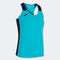 Tank top woman Record II fluorescent turquoise navy blue