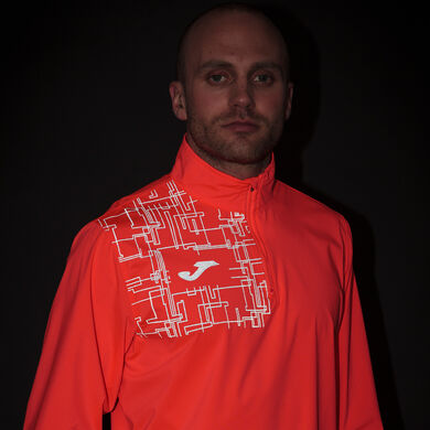 Sweatshirt mann Elite VIII neon-korallenrot